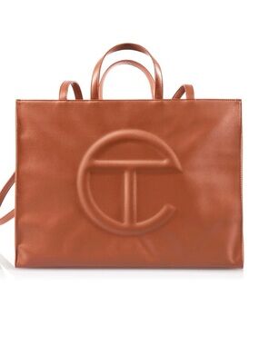 Telfar Large Tan Shopper Tote Bag
